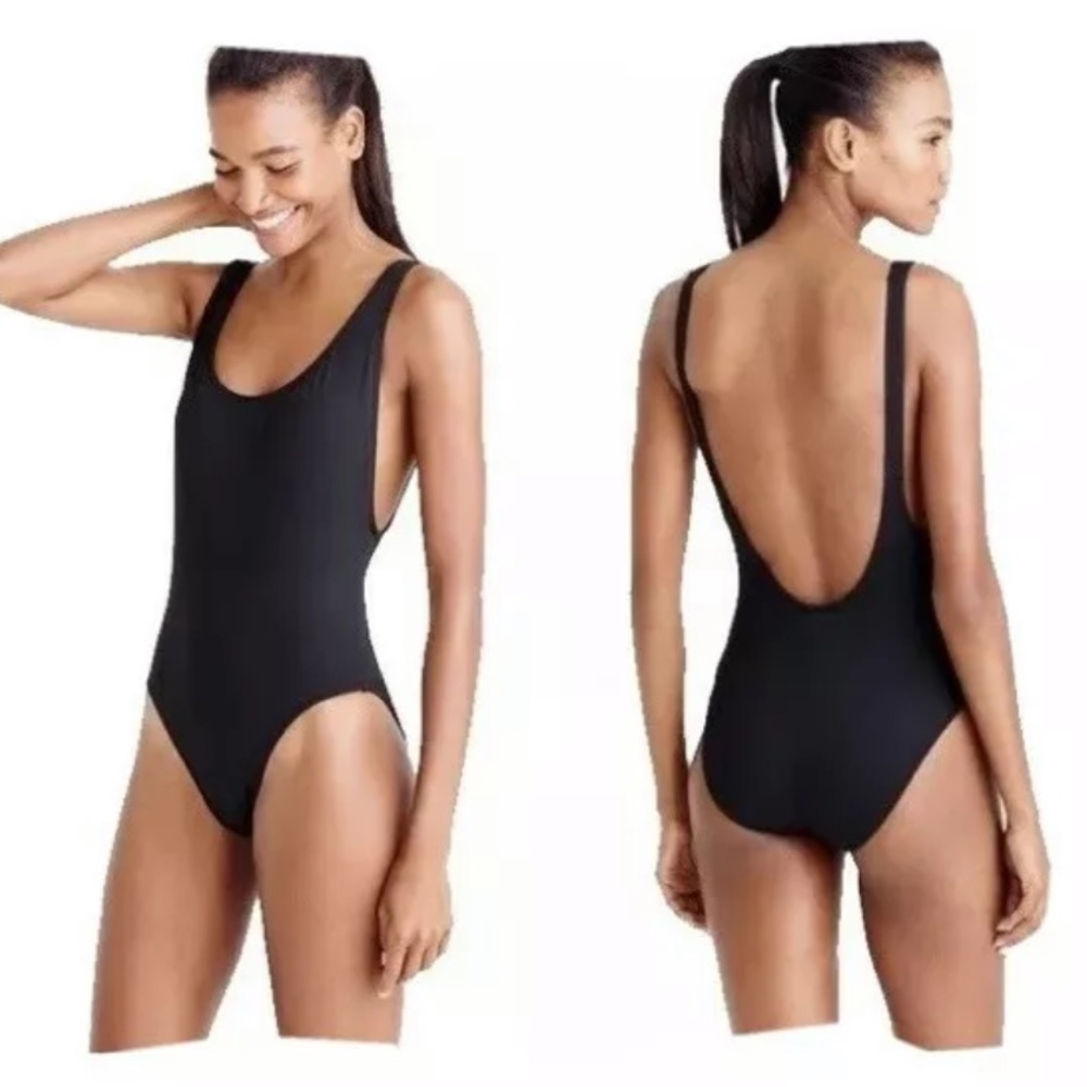 JCrew Plunging Scoopback One-Piece Swimsuit F8848